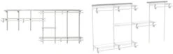 ClosetMaid ShelfTrack Wire Closet Organizer System Adjustable From 7 To 10 Ft, With Shelves, Clothes Rods, Hardware, Durable Steel, White, 7 Ft Ft -GENERIC Shop 21 z124fnwL. AC
