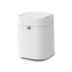 TOWNEW T Air Lite (T02B White) Auto Sealing & Self-Changing 4.4-Gallon Smart Trash Can With Open Top Barrel, Small -GENERIC Shop 212Ur6cXgL