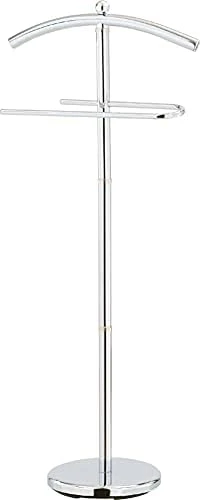 Mondex INX408-00 Chrome-Plated Metal Valet Stand With Double Hanger, Metal, Chrome-plated, 109 CM 5 Mondex INX408-00 Chrome-Plated Metal Valet Stand With Double Hanger, Metal, Chrome-plated, 109 CM - Image 5