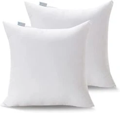 Acanva Decorative Throw Pillow Inserts For Sofa, Bed, Couch And Chair, Square Euro Sham Form Stuffer With Premium Polyester Microfiber, 26X26 Inch, White 2 Count -GENERIC Shop 21A48TJSgDL. AC 2
