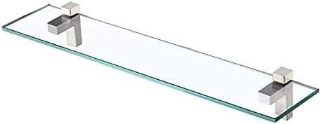 Glass Shelves For Bathroom, 15.8-Inch Bathroom Shelf With Rectangle Tempered Glass And Polished Chrome Bracket Wall Mount 2 Pack, BGS3201S40-P2 12 Glass Shelves For Bathroom, 15.8-Inch Bathroom Shelf With Rectangle Tempered Glass And Polished Chrome Bracket Wall Mount 2 Pack, BGS3201S40-P2 - Image 12