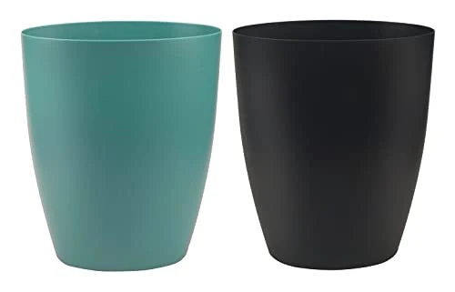 Gereen 2 Gallon Small Trash Can,Oval Small Trash Bin Wastebasket For Bathroom Bedroom Kitchen Countertop Under Sink (2 Pack, Blue+Green) 8 Gereen 2 Gallon Small Trash Can,Oval Small Trash Bin Wastebasket For Bathroom Bedroom Kitchen Countertop Under Sink (2 Pack, Blue+Green) - Image 8