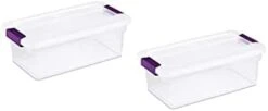 Sterilite 17511712 6-Quart ClearView Latch Box, With Plum Handles, 2-Pack -GENERIC Shop 21UhDdiJ5DS. AC
