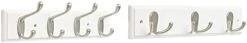 Franklin Brass Heavy Duty Coat And Hat Hook Rail Wall Hooks 4 , 16 Inches, White & Satin Nickel Finish, FBHDCH4-WSE-R -GENERIC Shop 21VTqP8OD8L. AC