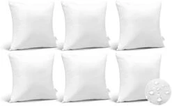 OTOSTAR Premium Waterproof Throw Pillow Inserts, Set Of 4 Water Resistant Square Form Cushion Stuffer For Bed Couch Decorative Outdoor Sofa Pillows Inserts White, 18x18 Inches -GENERIC Shop 21YVHyRWpL. AC