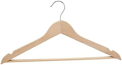 Amazon Basics Wood Suit Clothes Hangers - Natural, 20-Pack 7 Amazon Basics Wood Suit Clothes Hangers - Natural, 20-Pack - Image 7