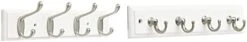 Franklin Brass Heavy Duty Coat And Hat Hook Rail Wall Hooks 4 , 16 Inches, White & Satin Nickel Finish, FBHDCH4-WSE-R -GENERIC Shop 21kuTWTzw9L. AC