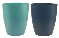 Gereen 2 Gallon Small Trash Can,Oval Small Trash Bin Wastebasket For Bathroom Bedroom Kitchen Countertop Under Sink (2 Pack, Blue+Green) 19 Gereen 2 Gallon Small Trash Can,Oval Small Trash Bin Wastebasket For Bathroom Bedroom Kitchen Countertop Under Sink (2 Pack, Blue+Green) -GENERIC Shop 21p2B66KejL 1