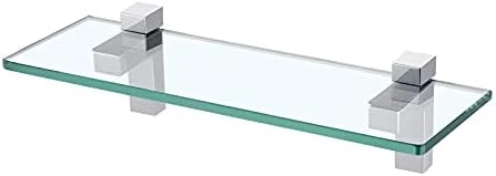 Glass Shelves For Bathroom, 15.8-Inch Bathroom Shelf With Rectangle Tempered Glass And Polished Chrome Bracket Wall Mount 2 Pack, BGS3201S40-P2 11 Glass Shelves For Bathroom, 15.8-Inch Bathroom Shelf With Rectangle Tempered Glass And Polished Chrome Bracket Wall Mount 2 Pack, BGS3201S40-P2 - Image 11