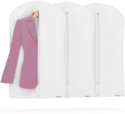 HANGERWORLD 40" Garment Bag - Dress And Suit Bags For Closet Storage Breathable Clothes Cover Dust Protector (1 Pack, White) -GENERIC Shop 21w33zs4oL. AC