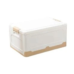 WYNDEL Storage Bin Folding Storage Box Household Storage Box Student Books Book Book Box Plastic Storage Box Dormitory Storage Box Storage Bag 47 * 34 * 23.5cm, Reinforced And Durable (Color : Brown)