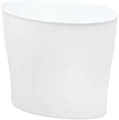 IDesign InterDesign Plastic Wastebasket Trash Bathroom, Bedroom Or Office – 10 Litres,White Nuvo Waste Can -GENERIC Shop 21yl6Ouz4dL. AC