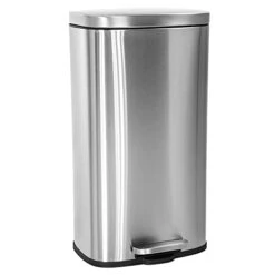 13.2 Gallon(50L) Trash Can, Fingerprint Proof Stainless Steel Kitchen Garbage Can With Removable Inner Bucket And Hinged Lids, Pedal Rubbish Bin For Home Office -GENERIC Shop 31 Jl97 BfL