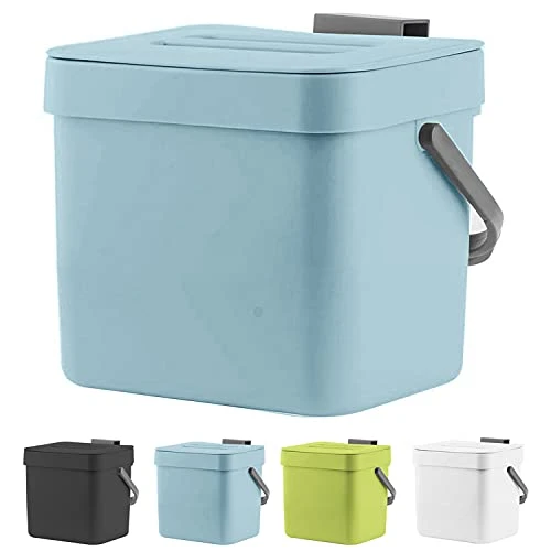 LALASTAR Compost Bin With Lid, Hanging Small Trash Can With Lid Under Sink For Kitchen, Food Waste Bin For Countertop, Mountable Garbage Can For Bathroom, RV, 5L/1.3 Gal, Black 12 LALASTAR Compost Bin With Lid, Hanging Small Trash Can With Lid Under Sink For Kitchen, Food Waste Bin For Countertop, Mountable Garbage Can For Bathroom, RV, 5L/1.3 Gal, Black - Image 12