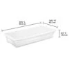 Sterilite 19608006 41 Quart/39 Liter Underbed Storage Box, Clear With White Lid, 6-Pack