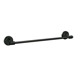 Moen DN0718BL Iso Collection 18-Inch Single -Towel Bar, Matte Black