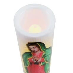 Virgin Of Guadalupe Flameless LED Prayer Candle, Unique Religious Decoration, Gift Idea For Mothers Day, Birthday, Or Any Holiday 8.2 Inches -GENERIC Shop 3116U4INd1S