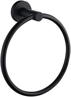 Matte Black Towel Ring, Stainless Steel Hand Towel Holder, Bathroom Towel Rack, Round Towel Hanger, Storage Hardware Wall Mounted -GENERIC Shop 311dEZL6fVL. AC