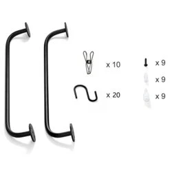 Mkono Hat Rack For Wall Baseball Cap Organizer Hanger With 20 Hooks Modern Metal Hat Holder Wall-Mounted Caps Display For Closet Door Bedroom Entryroom Laundry, Set Of 2,Black -GENERIC Shop 311iQX9yQwL