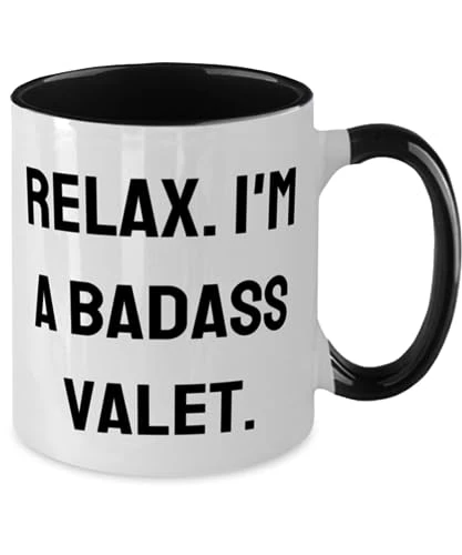 GENERIC Surprise Valet Gifts, Relax. I'm A Badass Valet, Sarcasm Two Tone 11oz Mug For Men Women, Cup From Friends, Valentines Day Mug, Two Tone Coffee Mug, Ceramic Valentines Mug, Oz Ceramic Mug, Valet Love 2 GENERIC Surprise Valet Gifts, Relax. I'm A Badass Valet, Sarcasm Two Tone 11oz Mug For Men Women, Cup From Friends, Valentines Day Mug, Two Tone Coffee Mug, Ceramic Valentines Mug, Oz Ceramic Mug, Valet Love - Image 2