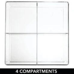 MDesign Plastic 4 Compartment Divided Drawer And Closet Storage Bin - Organizer For Scarves, Socks, Ties Bras, And Underwear - Dress Drawer Organizer, Shelf Organization - 2 Pack - Clear 10 MDesign Plastic 4 Compartment Divided Drawer And Closet Storage Bin - Organizer For Scarves, Socks, Ties Bras, And Underwear - Dress Drawer Organizer, Shelf Organization - 2 Pack - Clear -GENERIC Shop 312m6CicS7L