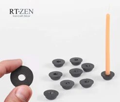 RTZEN Judaica - Wave-Style Hanukkah Menorah, Handmade, 9 Iron Cups, Israel Décor, For All 8 Nights Of Chanukah,(Black) -GENERIC Shop 312nBAhrEyL