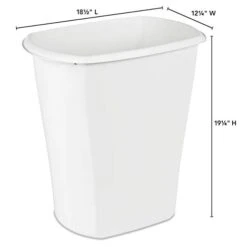 Sterilite 10538006 10 Gallon Rectangular Wastebasket, White, 6-Pack -GENERIC Shop 313EvVJBBCL