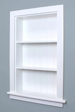 Fox Hollow Furnishings 14x24 Aiden Wall Niche (White W/Beadboard Back)