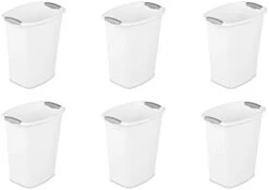Sterilite 10538006 10 Gallon Rectangular Wastebasket, White, 6-Pack -GENERIC Shop 314NGZC1P6L. AC