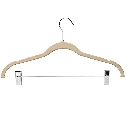 Home-it 12 Pack Baby Clothes Hangers With Clips - Ivory Velvet Hangers Skirt Hangers - Clothes Hanger - Pants Hangers - Ultra Thin No Slip 1 Home-it 12 Pack Baby Clothes Hangers With Clips - Ivory Velvet Hangers Skirt Hangers - Clothes Hanger - Pants Hangers - Ultra Thin No Slip