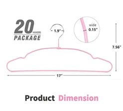 TOPIA HANGER Non Slip Hanger 20 Pack, Metal Clothes Hangers Space Saving, Heavy Duty Rubber Coated Wire Hanger For Coat, Shirt, Dress, Pants-Pink, CT12P -GENERIC Shop 317hzkiXS0S