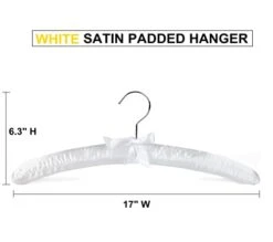 Amber Home 17 Inch Large White Satin Padded Hangers For Women Clothing 10 Pack, Anti Slip Cushioned Hangers For Sweaters, Silk Hangers Fancy Dress Hangers For Wedding, Delicate Cashmere (White, 10) 12 Amber Home 17 Inch Large White Satin Padded Hangers For Women Clothing 10 Pack, Anti Slip Cushioned Hangers For Sweaters, Silk Hangers Fancy Dress Hangers For Wedding, Delicate Cashmere (White, 10) -GENERIC Shop 318EFLAem5L