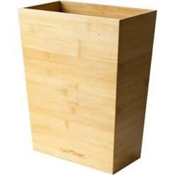 Bamboo Waste Basket | Waste Basket For Bathroom | Waste Basket For Office | Great Office Trash Cans For Near Desk | Bathroom Trash Can | Bedroom Trash Can | Trash Can Small Wastebasket Bamboo Decor (1, 10,6" X 5.75" X 10") -GENERIC Shop 318RY00VlIL