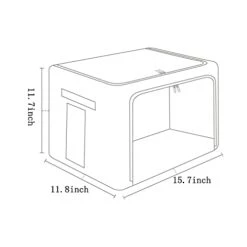 2 Pack Clothes Storage Bins - Stackable Metal Frame Storage Box Foldable Linen Fabric Box Organizer With Carrying Handles And Clear Window (Beige, 15.7X 11.8X 11.7 Inch) 18 2 Pack Clothes Storage Bins - Stackable Metal Frame Storage Box Foldable Linen Fabric Box Organizer With Carrying Handles And Clear Window (Beige, 15.7X 11.8X 11.7 Inch) -GENERIC Shop 318k9vk6hLL