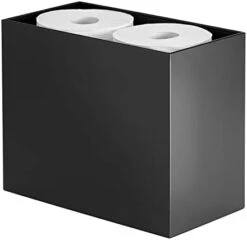 MDesign Steel Floor Stand Toilet Paper Organizer, 4-Roll Tissue Storage Holder Container Bin For Bathroom, Fits Under Sink, Vanity, Shelf, In Cabinet, Or Corner, Metro Collection - Soft Brass -GENERIC Shop 318r a3azTL. AC