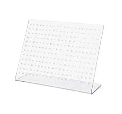 Marketing Holders Earring Display Boutiques Studs Acrylic Slant Back Holds 60 Pairs Countertop Storage Clear Showcase Jewelry Rack Organizer Stand Portable