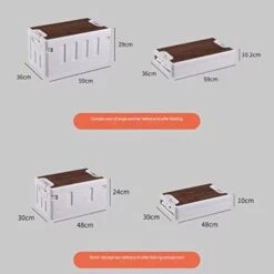 RASHIV Storage Box With Wooden Cover Multifunctional Book Box Finishing Box Household Storage Box Outdoor Folding Trunk Camping Box (C) -GENERIC Shop 31AltC2lAQL