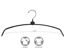 Black Rubberized Ultra-Thin Metal Hangers, Space Saving Arched Top Hangers With Vinyl Non-Slip Coating & Chrome Hook (Set Of 50) By The Great American Hanger Company -GENERIC Shop 31B7Zz4XQsL