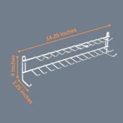 Evelots 2 Pack Closet Wall Mount Hanging Accessory Organizer Racks, Holds Belts, Ties, Scarves, Necklaces, Handbags, 54 Hooks, Holds 20 Lbs. Each -GENERIC Shop 31CRMGixJSL