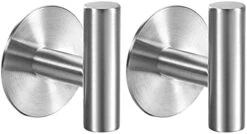 Adhesive Hooks Heavy Duty Wall Hooks Yandls Stainless Steel Waterproof Shower Hooks, Adhesive Holders Coat Hooks For Hanging, Wall Mounted Towel Hooks For Bathroom Kitchen - 2 Pack, Black, -GENERIC Shop 31DAwJ57L. AC