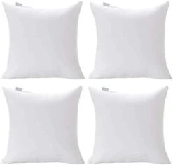 Acanva 20 X 20 Premium Polyester Stuffer Square Form Sham Throw Pillow Inserts, 4 Count (Pack Of 1), White -GENERIC Shop 31EBpGHHRL. AC 1