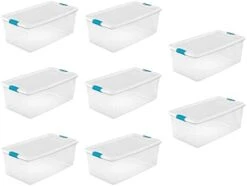 Sterilite 32-Quart Clear Stackable Latching Storage Box Container (24 Pack) 27 Sterilite 32-Quart Clear Stackable Latching Storage Box Container (24 Pack) -GENERIC Shop 31EPkAalUAL. AC
