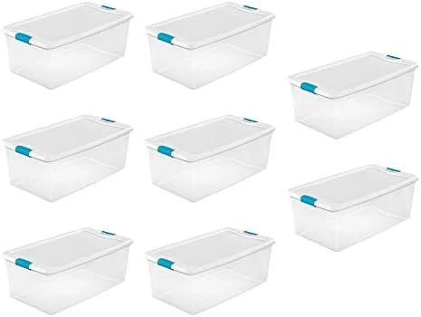 Sterilite 32-Quart Clear Stackable Latching Storage Box Container (24 Pack) 13 Sterilite 32-Quart Clear Stackable Latching Storage Box Container (24 Pack) - Image 13