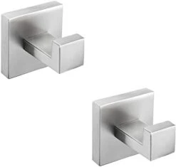 Nolimas 2 Pack Matte Black Towel Hook Stainless Steel Bathroom Rustproof Clothes Towel Coat Hook Wall Mounted Square Toilet Kitchen Heavy Duty Door Hanger -GENERIC Shop 31EUF2mgyKL. AC