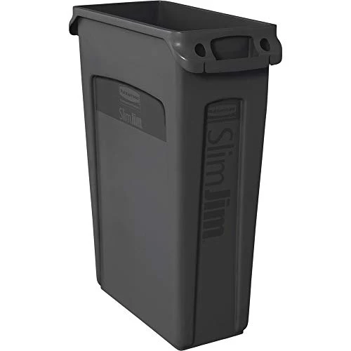 Rubbermaid Slim Jim Trash Can Waste Bin With Venting Channels, Blue Recycling For Kitchen/Office/Workspace, Pack Of 4 8 Rubbermaid Slim Jim Trash Can Waste Bin With Venting Channels, Blue Recycling For Kitchen/Office/Workspace, Pack Of 4 - Image 8
