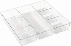 IDesign Linus Plastic Dresser And Vanity Organizer, Storage Bin For Bathroom, Bedroom, Office, Craft Room, Fridge, Freezer, Pantry, 12" X 6" X 3", Clear -GENERIC Shop 31F6bHYj8aL. AC