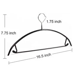 Tosnail 10 Pack Non-Slip Sweater Hangers With Pants Bar, Suit Hanger Coat Hangers, Shirt Hangers, Dimple And Crease Free Hanger Closet Organizer - Black