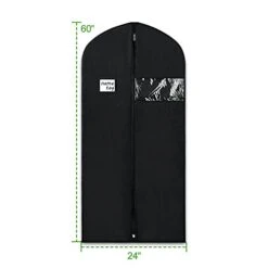 KEEGH Garment Bags For Hanging Clothes 60" (Set Of 6) Dress Bags For Storage Suit Bags For Closet With Zipper And Eye-Hole For Folding For Suit Coats Dresses, Black -GENERIC Shop 31GP0Ihg8ML