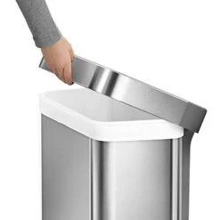 Simplehuman 45 Liter / 12 Gallon Rectangular Hands-Free Kitchen Step Trash Can With Soft-Close Lid, Brushed Stainless Steel 15 Simplehuman 45 Liter / 12 Gallon Rectangular Hands-Free Kitchen Step Trash Can With Soft-Close Lid, Brushed Stainless Steel -GENERIC Shop 31GauF97y7L