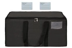 CACTIYE Storage Tote With Zippers & Carrying Handles, Heavy-Duty Oxford Fabric Moving Bags For Space Saving Moving Storage (Black, 1 Pack-large)